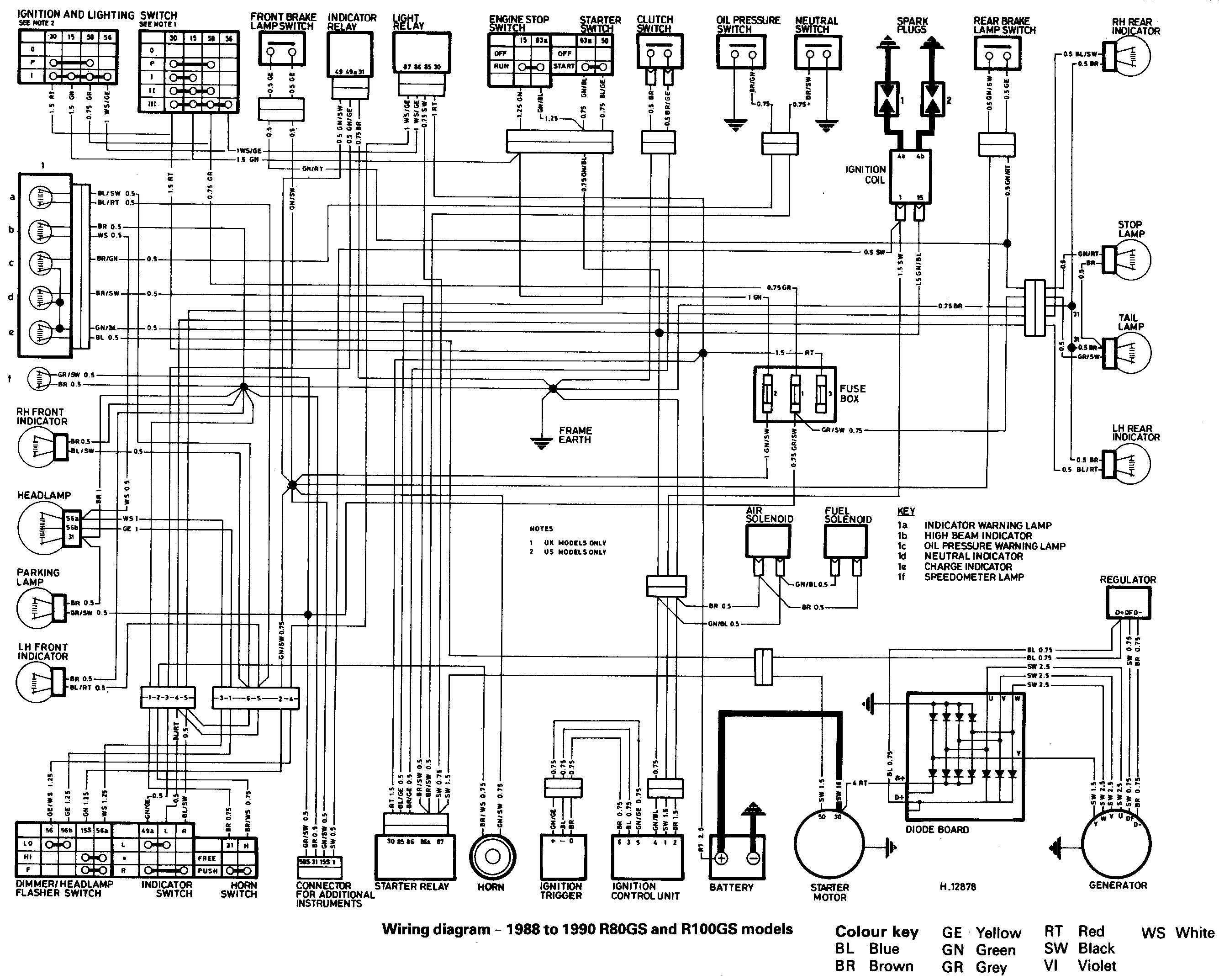 Bmw R80 Wiring Diagram  1979 Bmw R80 7 Tic Wiring Diagram